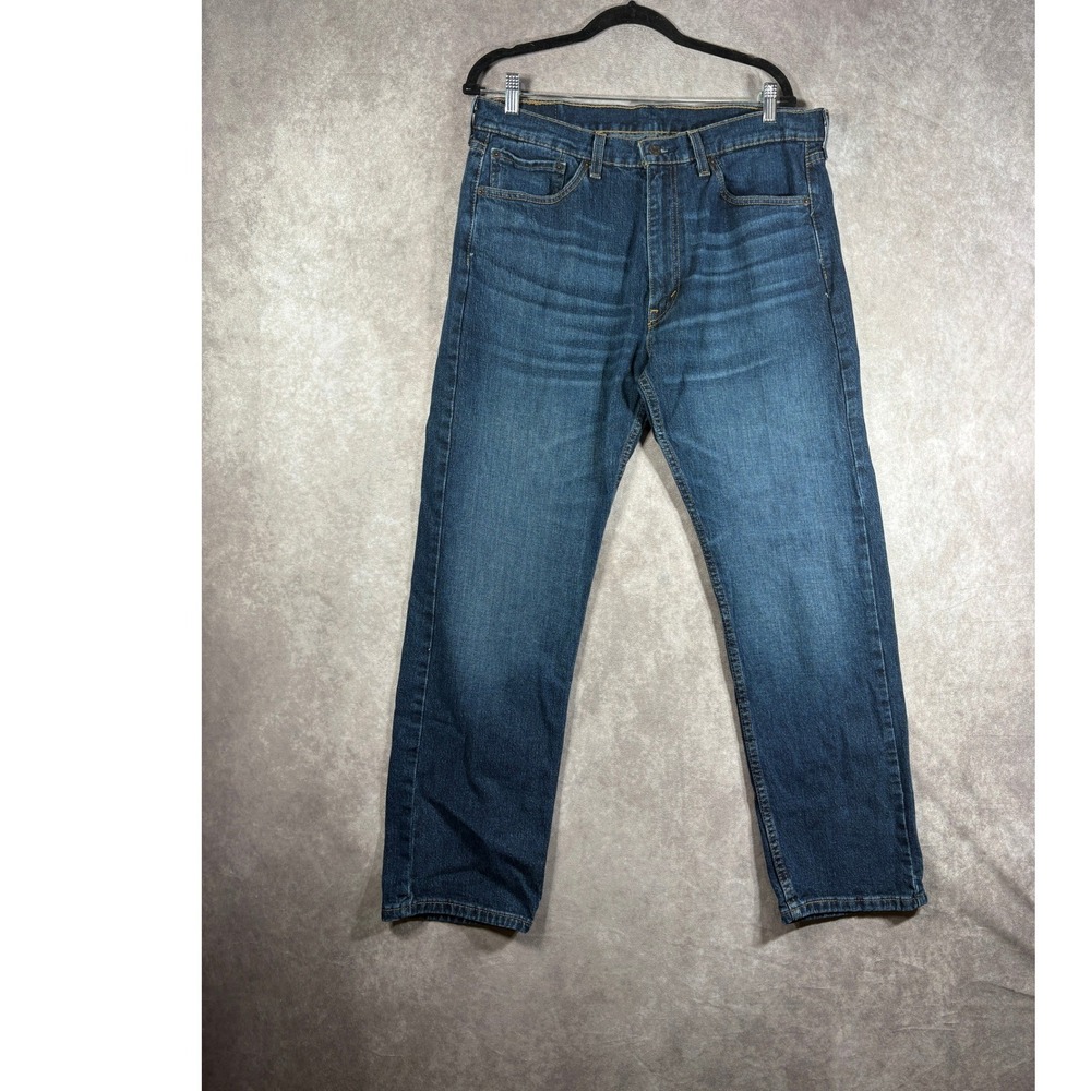 Levi's Jeans Mens 36x30 Blue 505 Regular Fit Straight Leg Denim Casual Classic